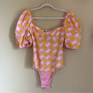 Zara puff sleeve bodysuit